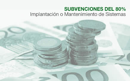 Subvenciones del 80% para Implantación o Mantenimiento de Sistemas